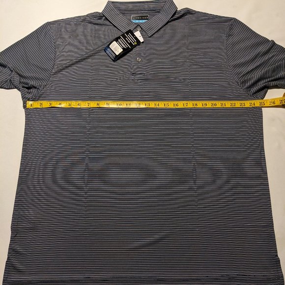 NWT PGA Tour Polo, Striped Peacoat, XL - Picture 5 of 12